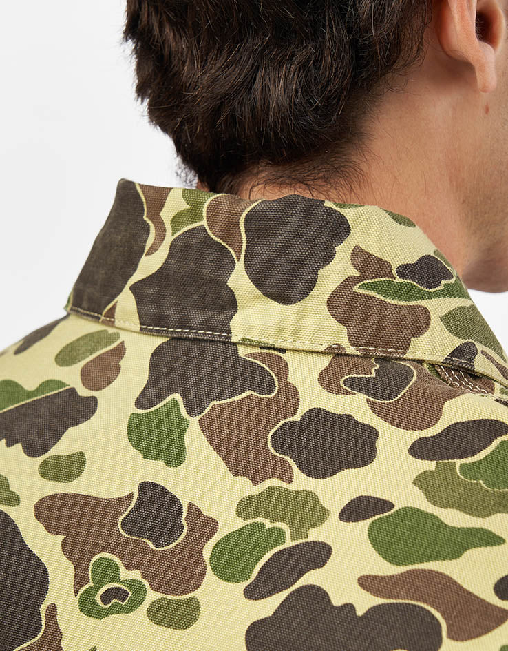 Carhartt WIP Duck Detroit Jacket - Camo Duck/Green (Stone Washed) - Image 5