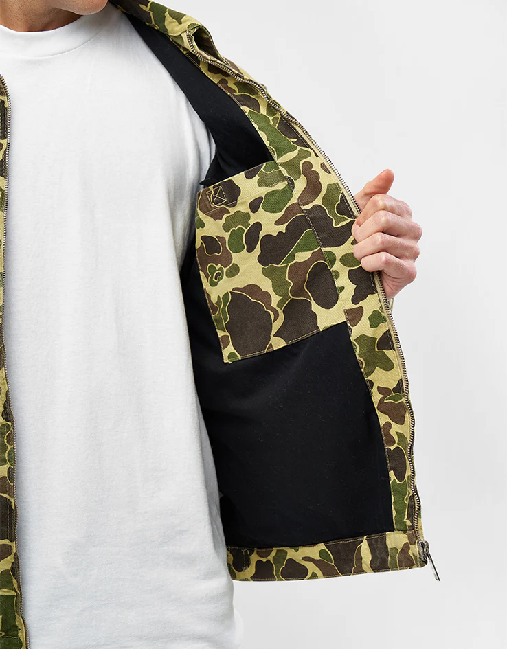 Carhartt WIP Duck Detroit Jacket - Camo Duck/Green (Stone Washed) - Image 6