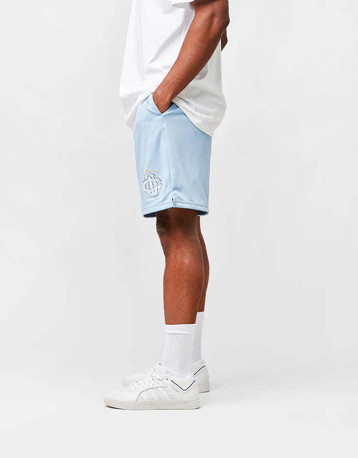 Carhartt WIP Hartt Football Shorts - Heart Train Jacquard/Bluebird - Image 3