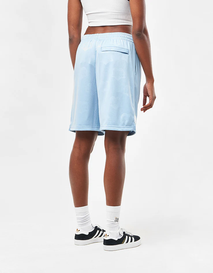 Carhartt WIP Hartt Football Shorts - Heart Train Jacquard/Bluebird - Image 9