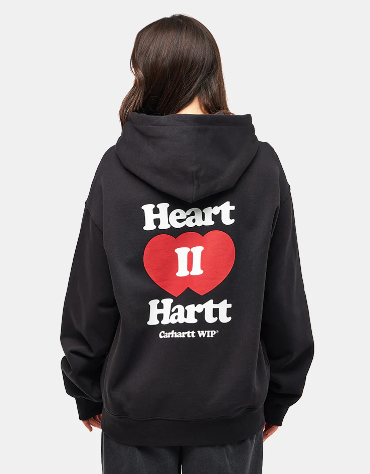 Carhartt WIP Heart II Hartt Hooded Sweat Jacket - Black - Image 6