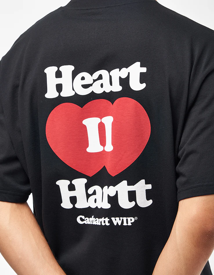 Carhartt WIP Heart II Hartt T-Shirt - Black - Image 3