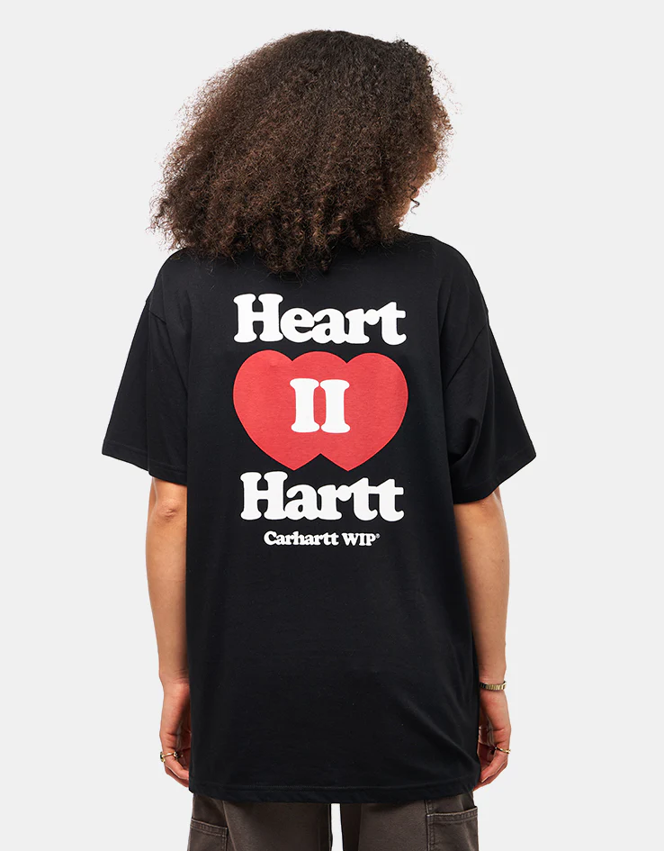 Carhartt WIP Heart II Hartt T-Shirt - Black - Image 5