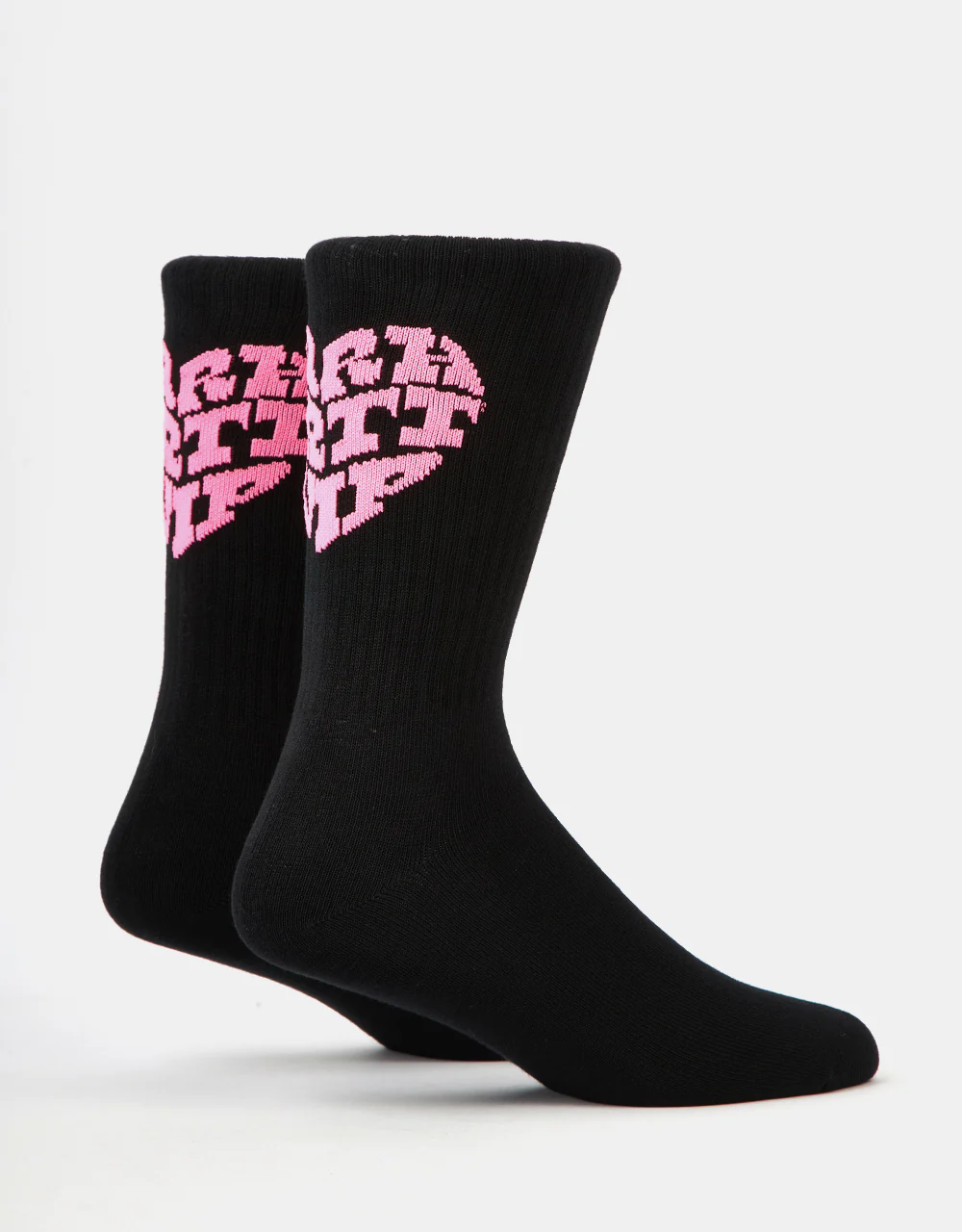Carhartt WIP Heartbreaker Socks - Black/Lumo Pink - Image 4
