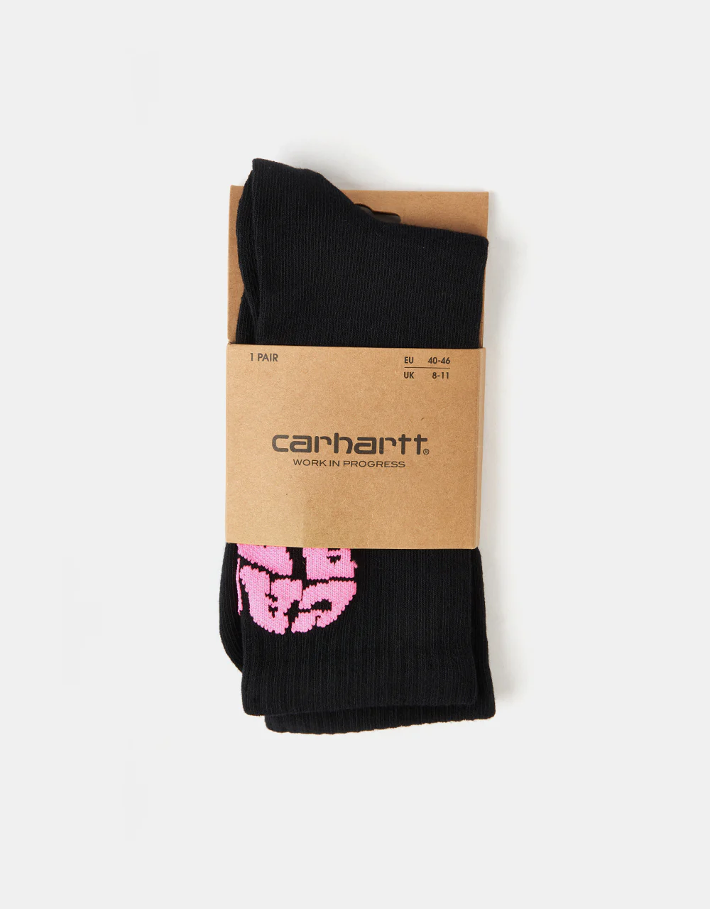 Carhartt WIP Heartbreaker Socks - Black/Lumo Pink - Image 5