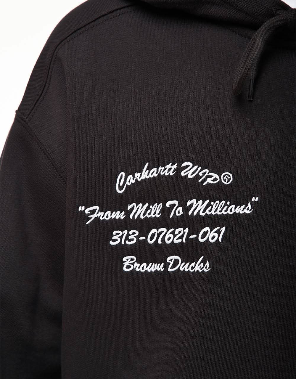 Carhartt WIP Hooded Brown Ducks Sweatshirt - Black - Image 4