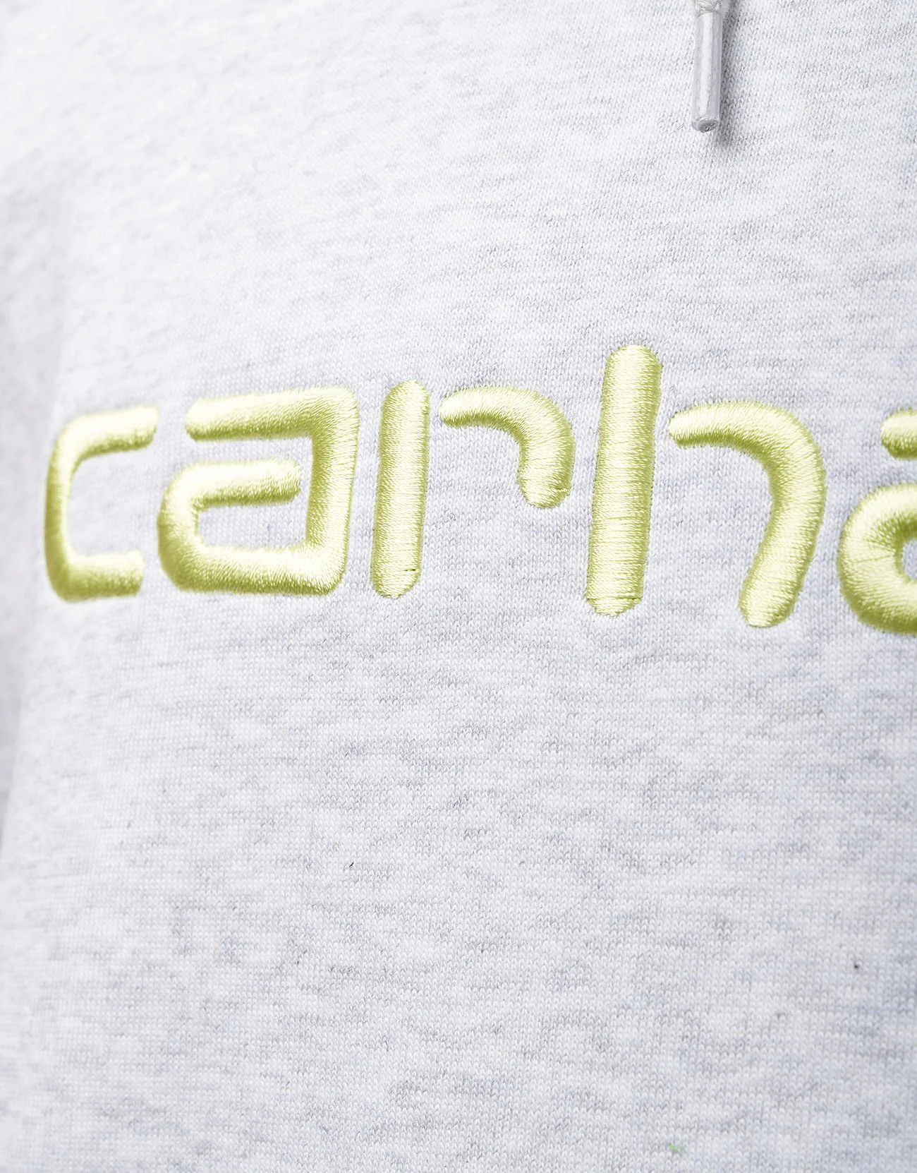 Carhartt WIP Hooded Carhartt Sweatshirt - Ash Heather/Air Green - Image 4