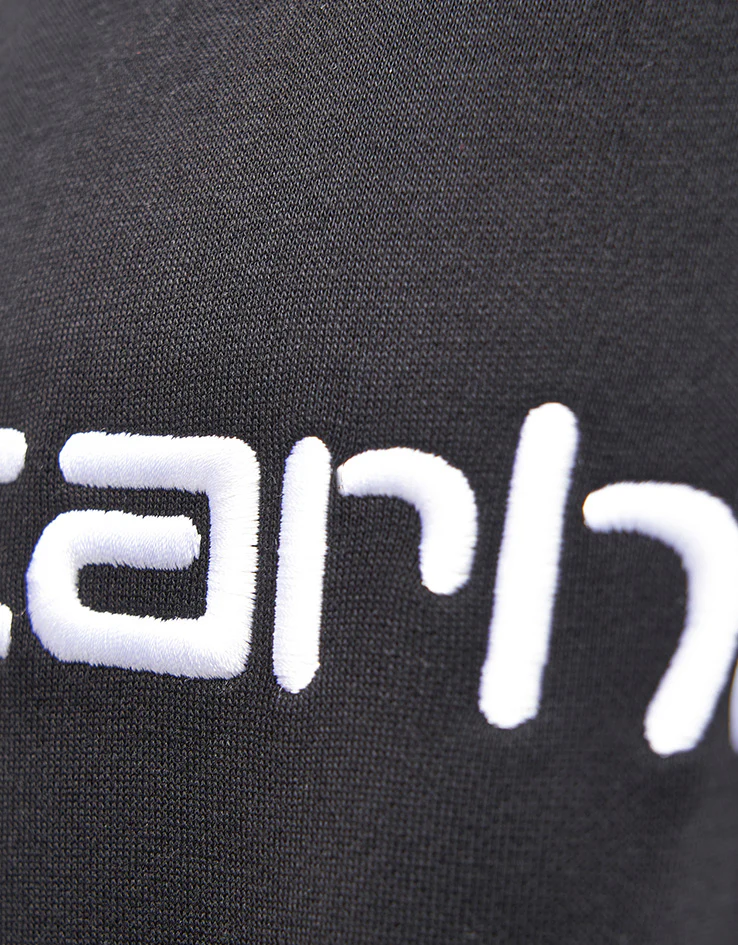Carhartt WIP Hooded Carhartt Sweatshirt - Black/White - Image 4