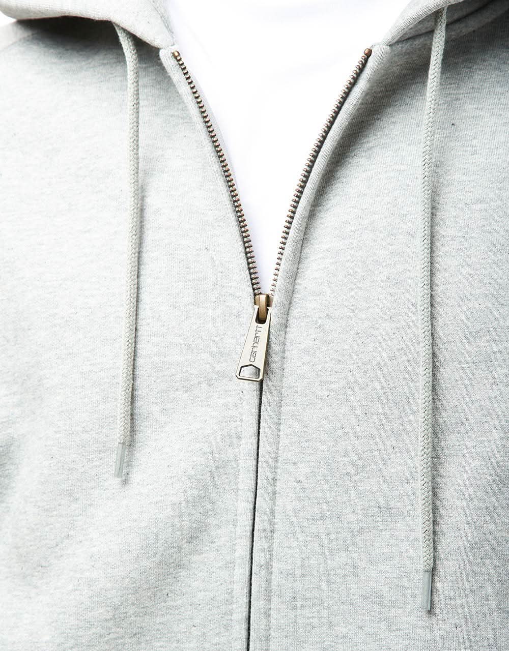 Carhartt WIP Hooded Chase Jacket - Grey Heather/Gold - Image 4