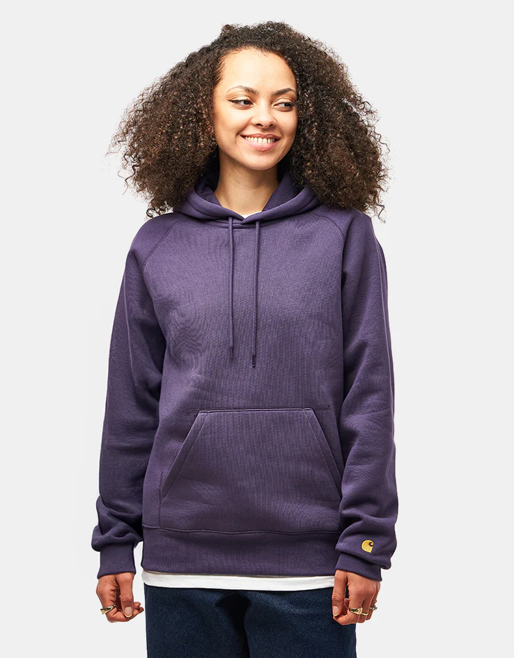Carhartt WIP Hooded Chase Sweatshirt - Lakers/Gold - Image 5