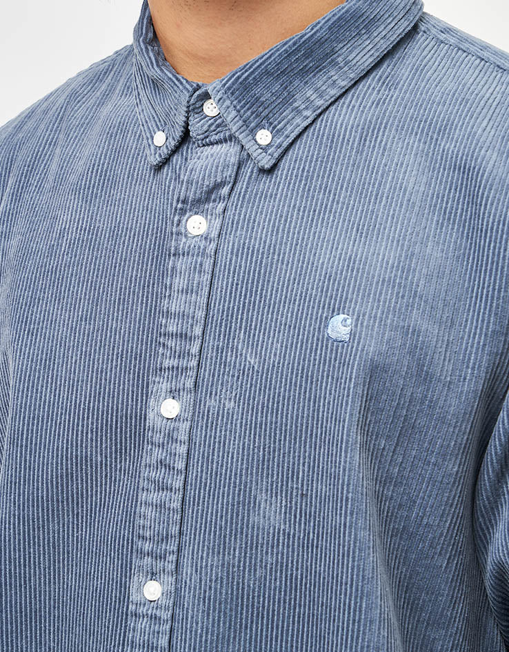 Carhartt WIP L/S Madison Cord Shirt - Angelite/Angelite - Image 4