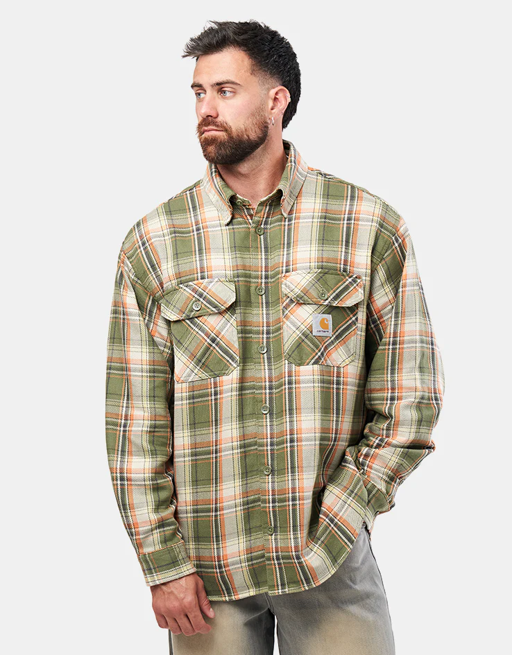 Carhartt WIP L/S Tunick Shirt - Tunick Check/Dollar Green - Image 2
