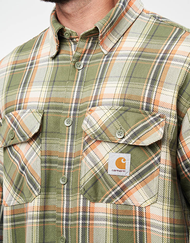 Carhartt WIP L/S Tunick Shirt - Tunick Check/Dollar Green - Image 4