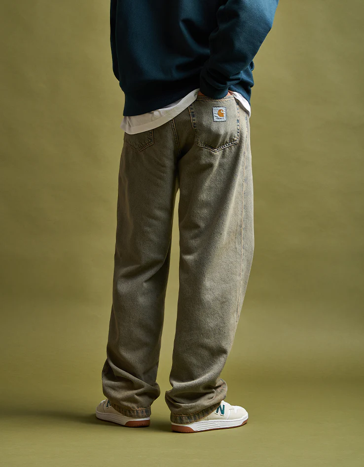 Carhartt WIP Landon Pant - Blue/Leather (Garment Dyed)