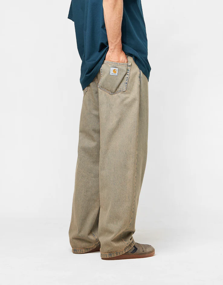 Carhartt WIP Landon Pant - Blue/Leather (Garment Dyed) - Image 2
