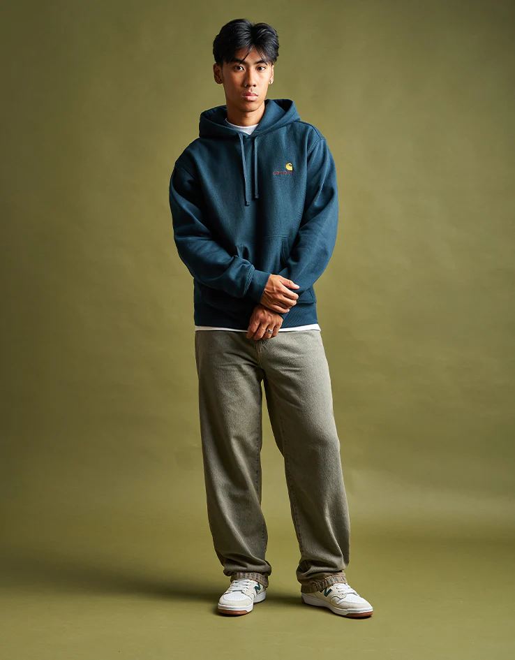Carhartt WIP Landon Pant - Blue/Leather (Garment Dyed) - Image 3