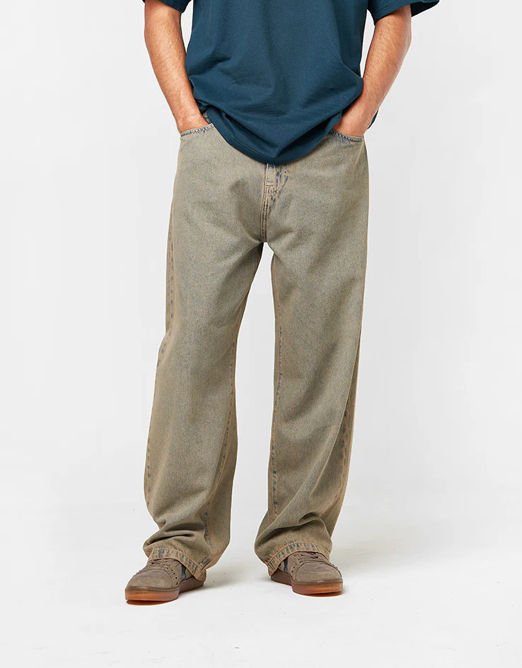 Carhartt WIP Landon Pant - Blue/Leather (Garment Dyed) - Image 4