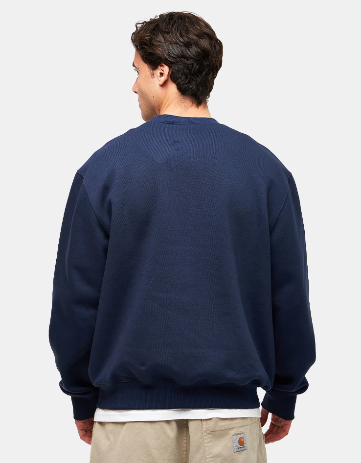 Carhartt WIP Masterpiece Sweatshirt - Air Force Blue/Dusty Hamilton Brown - Image 3