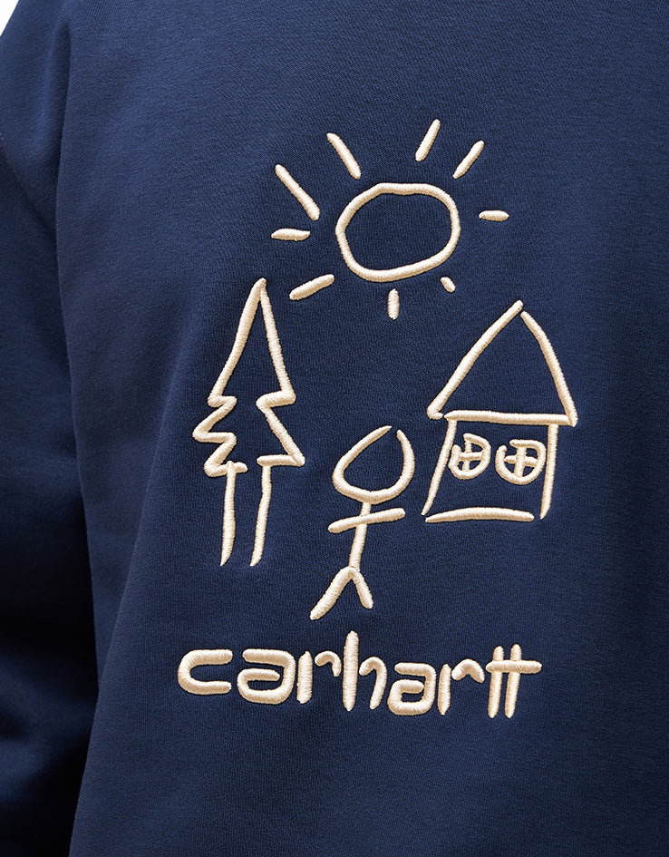 Carhartt WIP Masterpiece Sweatshirt - Air Force Blue/Dusty Hamilton Brown - Image 4