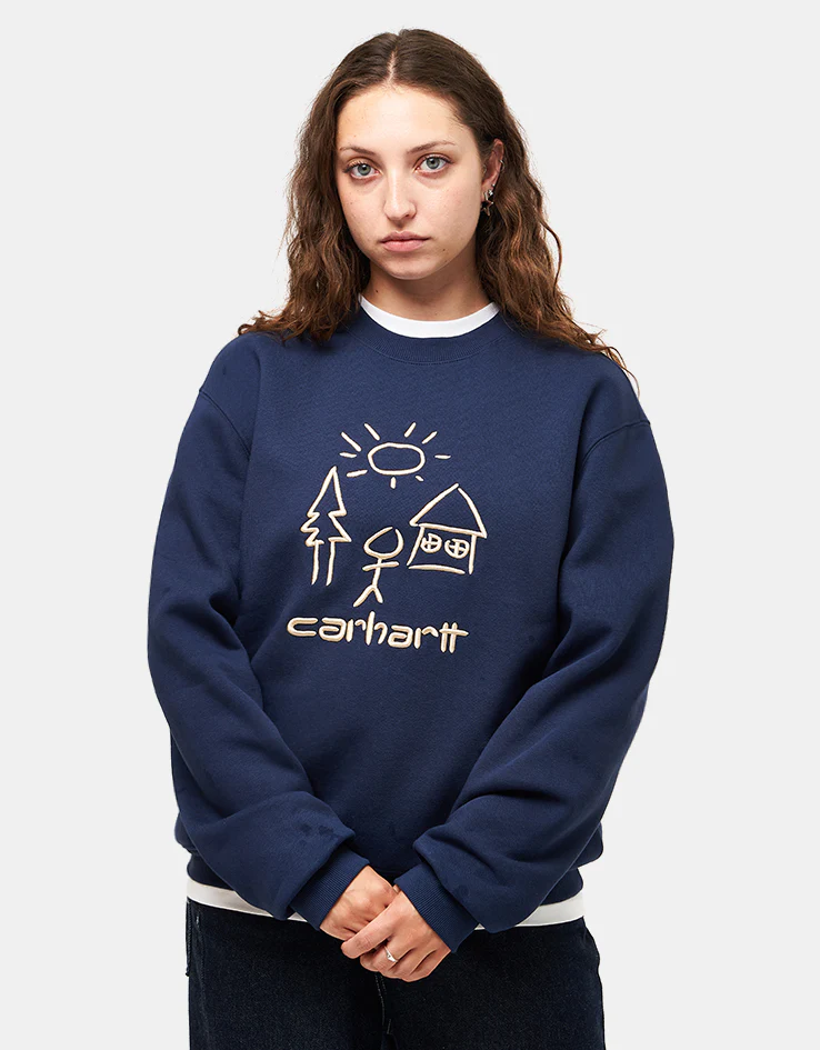 Carhartt WIP Masterpiece Sweatshirt - Air Force Blue/Dusty Hamilton Brown - Image 5