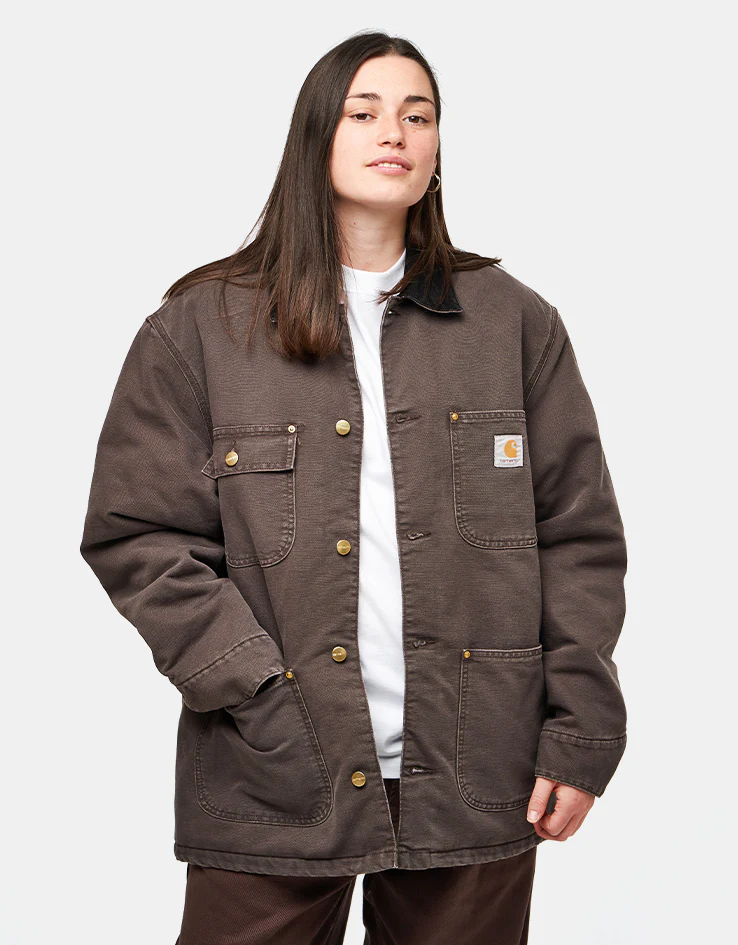 Carhartt WIP OG Chore Coat - Tobacco/Black (Stone Canvas) - Image 10