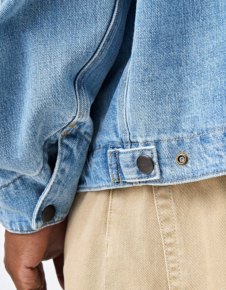 Carhartt WIP OG Detroit Jacket - Blue/Dusty H Brown (Burst Washed) - Image 7