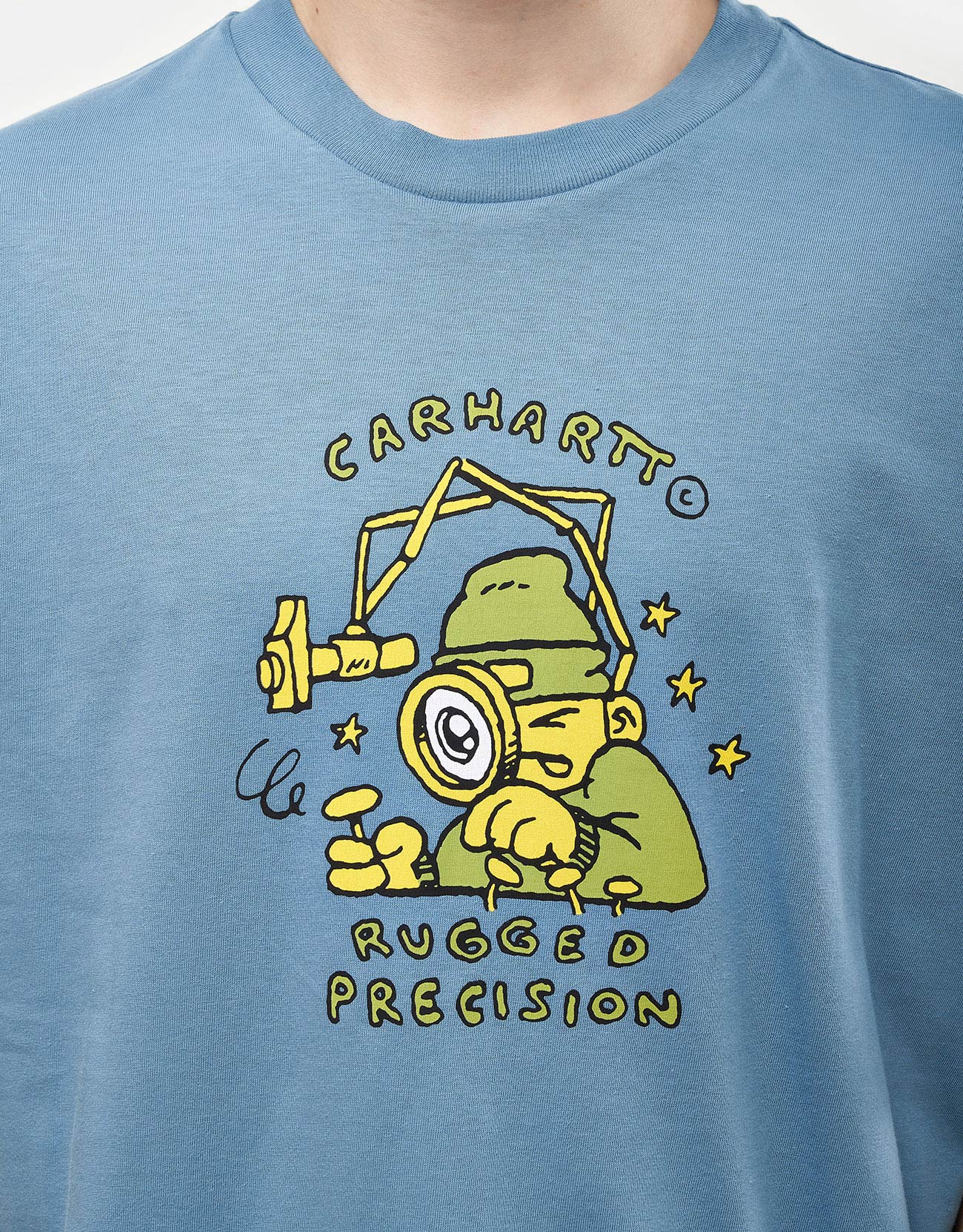 Carhartt WIP Precision Work T-Shirt - Clay Blue - Image 2