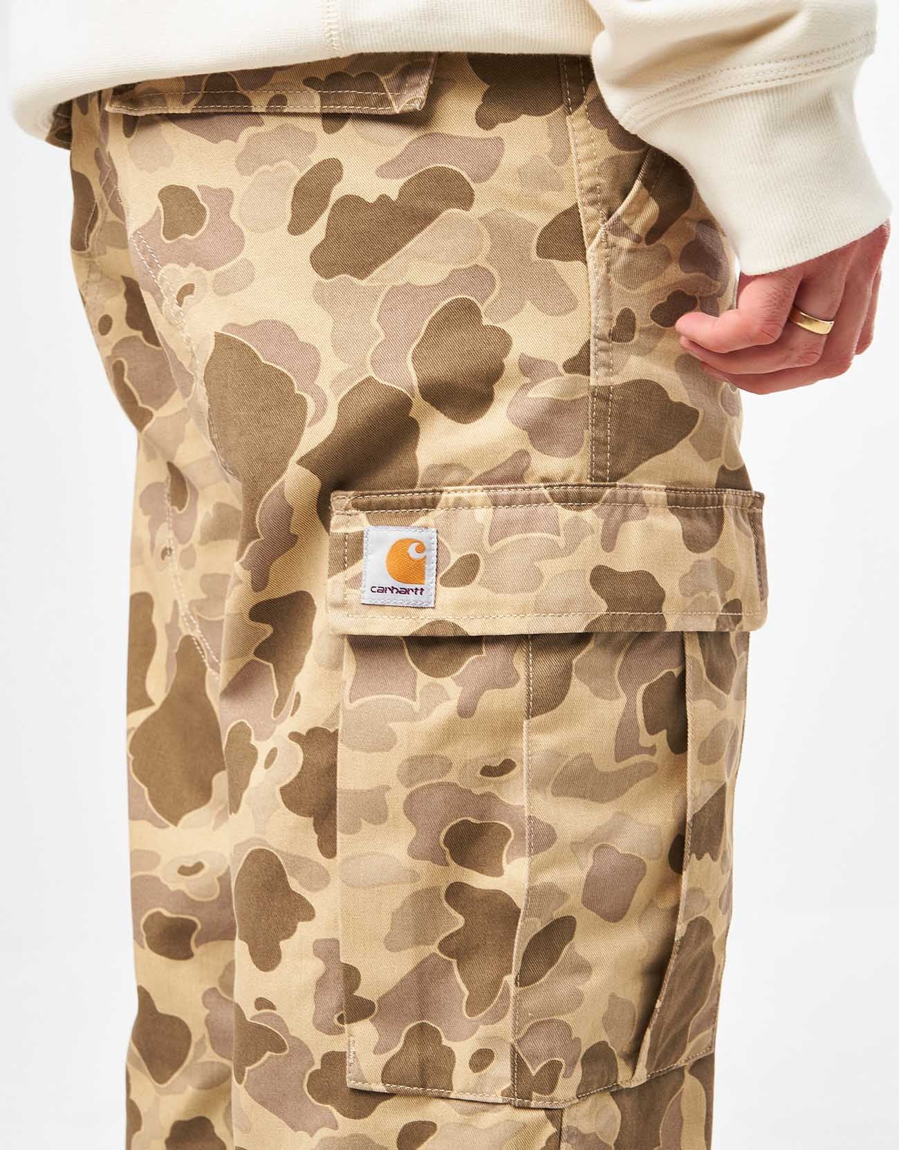 Carhartt WIP Regular Cargo Pant - Camo Duck/Desert (Rinsed) - Image 6