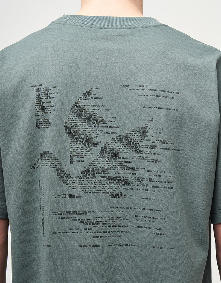 Carhartt WIP S/S Punched T-Shirt - Velvet Green - Image 3