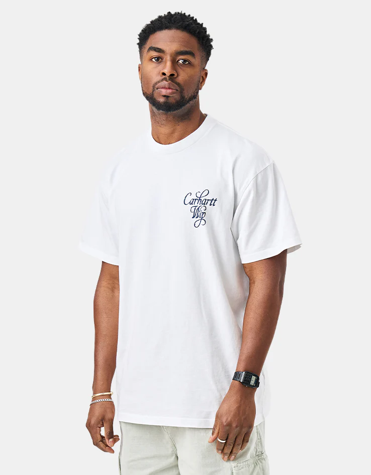 Carhartt WIP S/S Vestige T-Shirt - White (Stone Washed) - Image 2