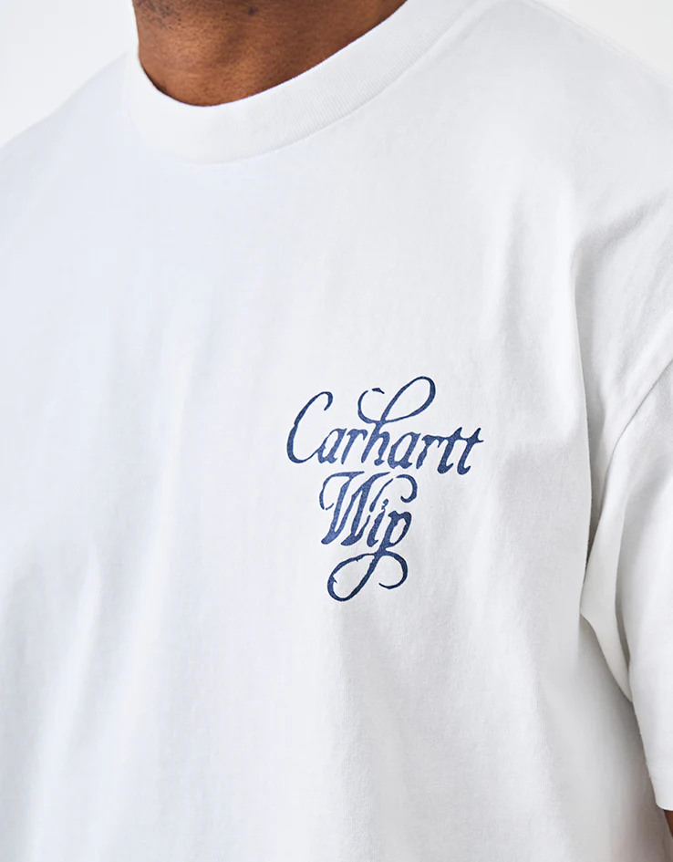 Carhartt WIP S/S Vestige T-Shirt - White (Stone Washed) - Image 4