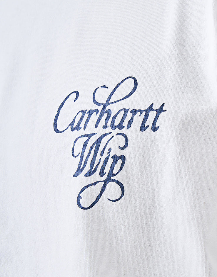 Carhartt WIP S/S Vestige T-Shirt - White (Stone Washed) - Image 5