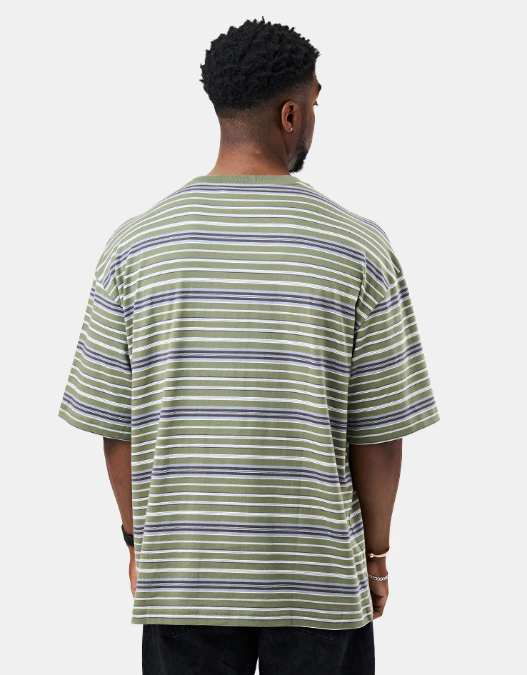 Carhartt WIP S/S Zane T-Shirt - Zane Stripe/Dollar Green - Image 2