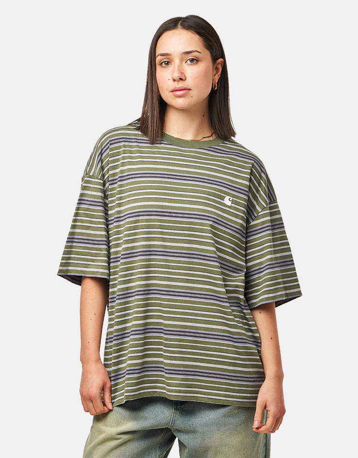 Carhartt WIP S/S Zane T-Shirt - Zane Stripe/Dollar Green - Image 5
