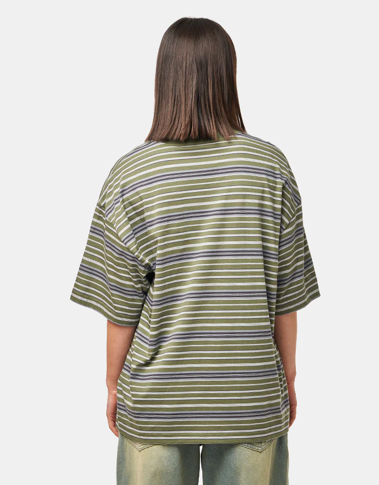 Carhartt WIP S/S Zane T-Shirt - Zane Stripe/Dollar Green - Image 6