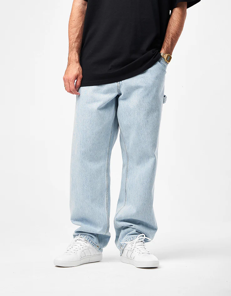 Carhartt WIP Single Knee Pant - Blue Heavy Stone Bleached - Image 3