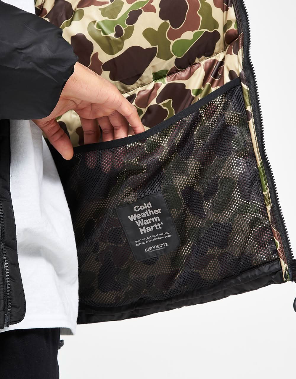 Carhartt WIP Toronto Jacket - Black/Camo Duck/Green - Image 11