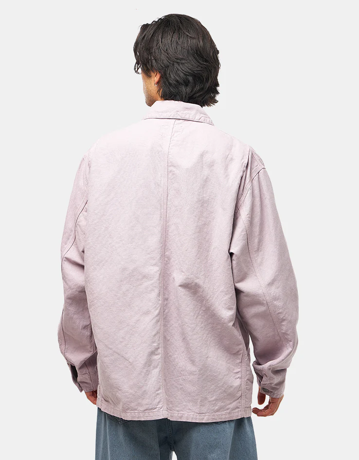 Carhartt WIP Walter Chore Coat - Pink Fog (Garment Dyed) - Image 3