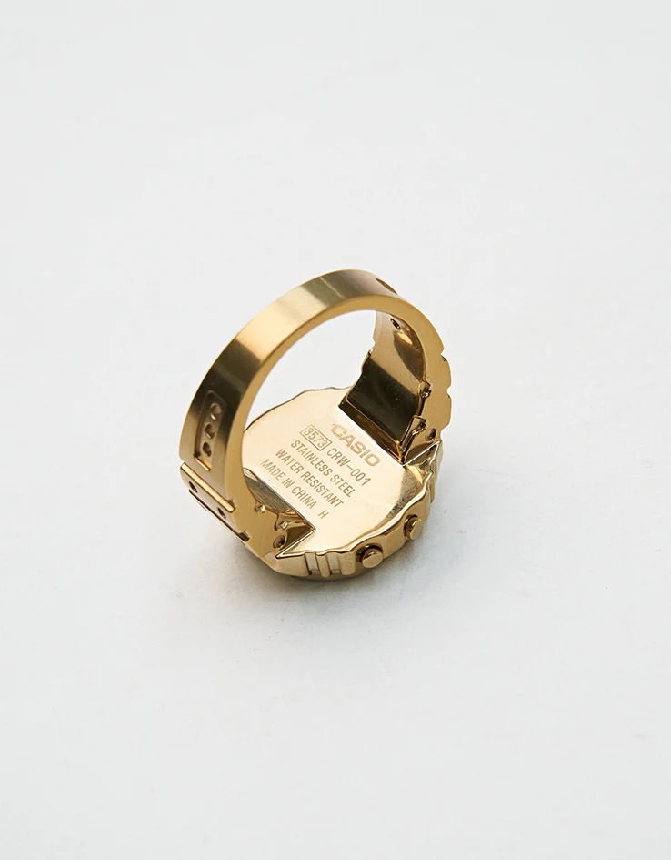 Casio 50th Anniversary CRW-001G-9ER Digital Ring Watch - Gold - Image 5