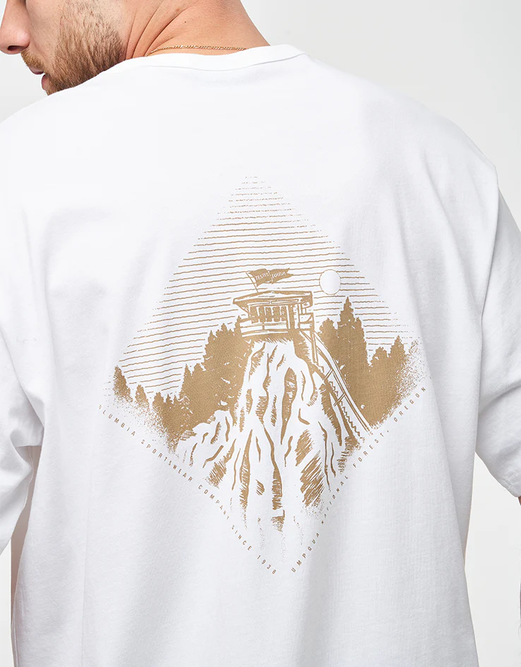 Columbia CSC™ Heavyweight Back Graphic T-Shirt - White/Heritage - Image 3