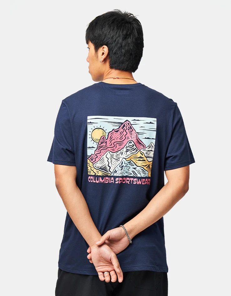 Columbia CSC™ Outdoor Back Graphic T-Shirt - Collegiate Navy/Sunscape