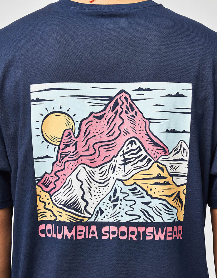 Columbia CSC™ Outdoor Back Graphic T-Shirt - Collegiate Navy/Sunscape - Image 3