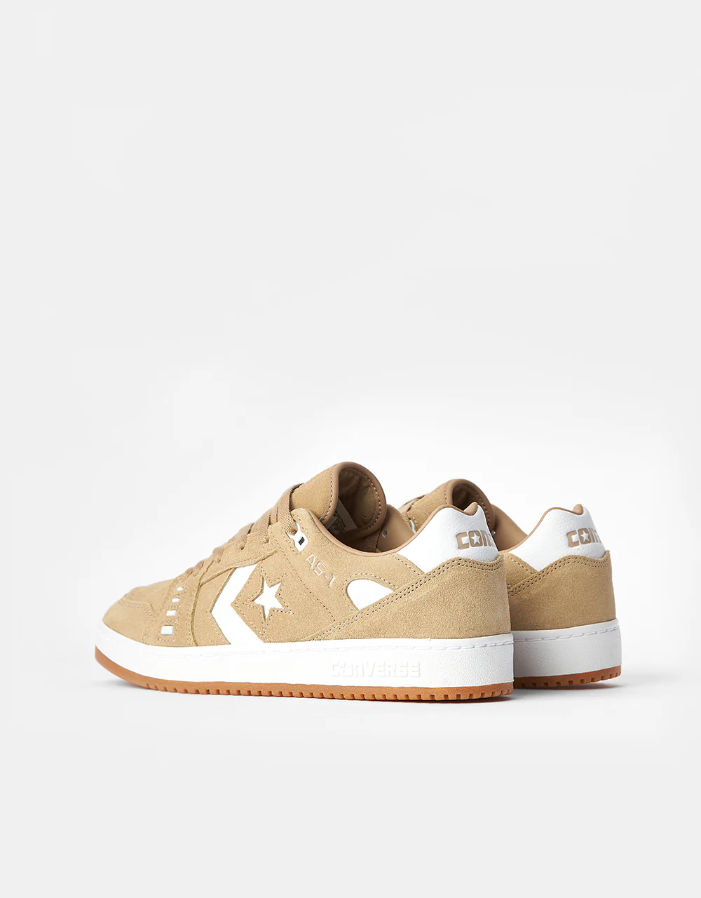 Converse AS-1 Pro Suede Skate Shoes - Nomad Khaki/White/Gum - Image 5