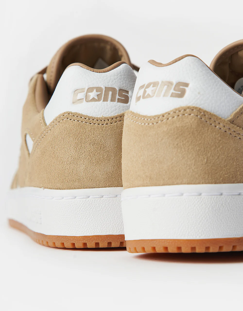 Converse AS-1 Pro Suede Skate Shoes - Nomad Khaki/White/Gum - Image 6