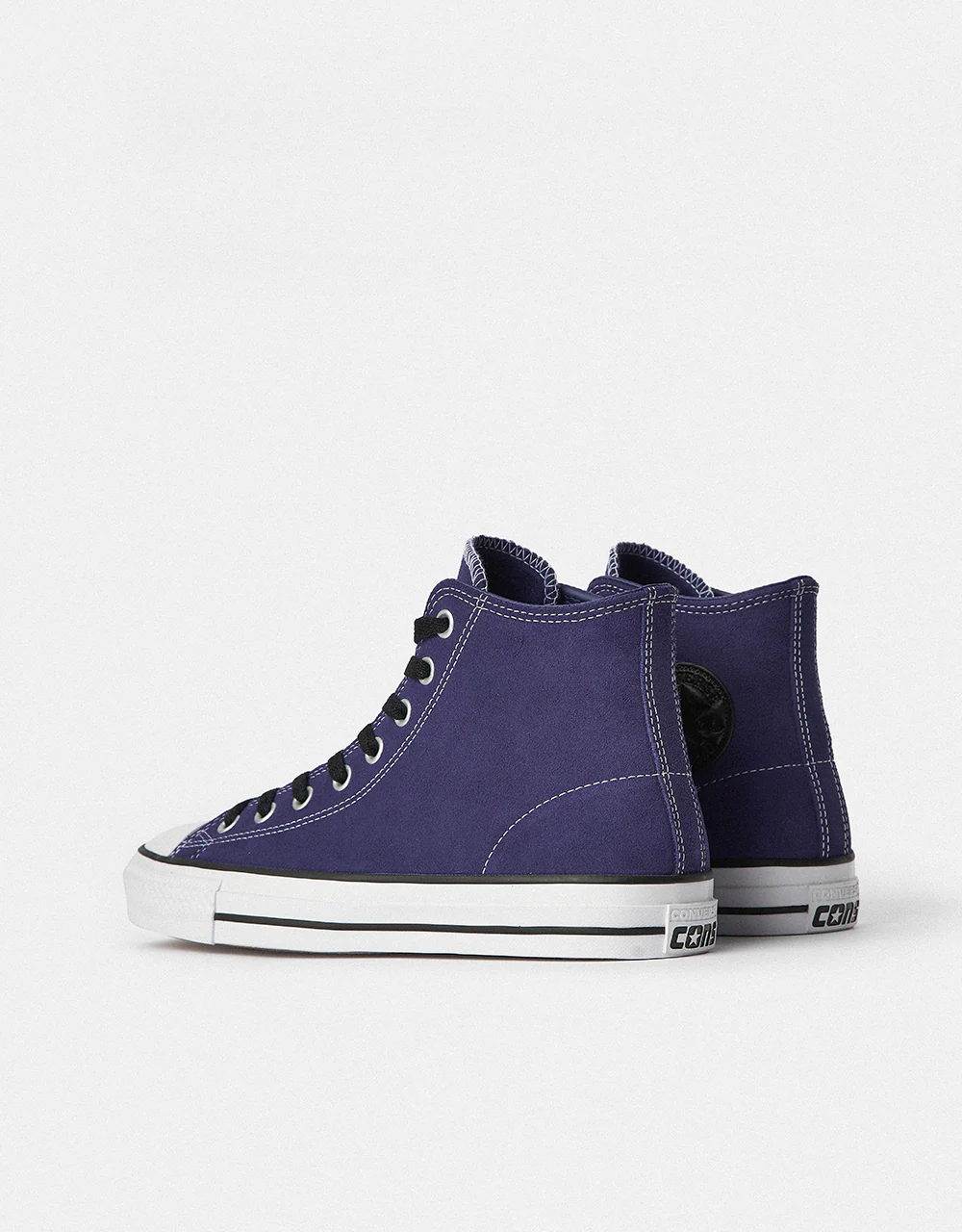 Converse Chuck Taylor All Star Pro Suede High Skate Shoes - Fresh Blueberry/Black/White - Image 3