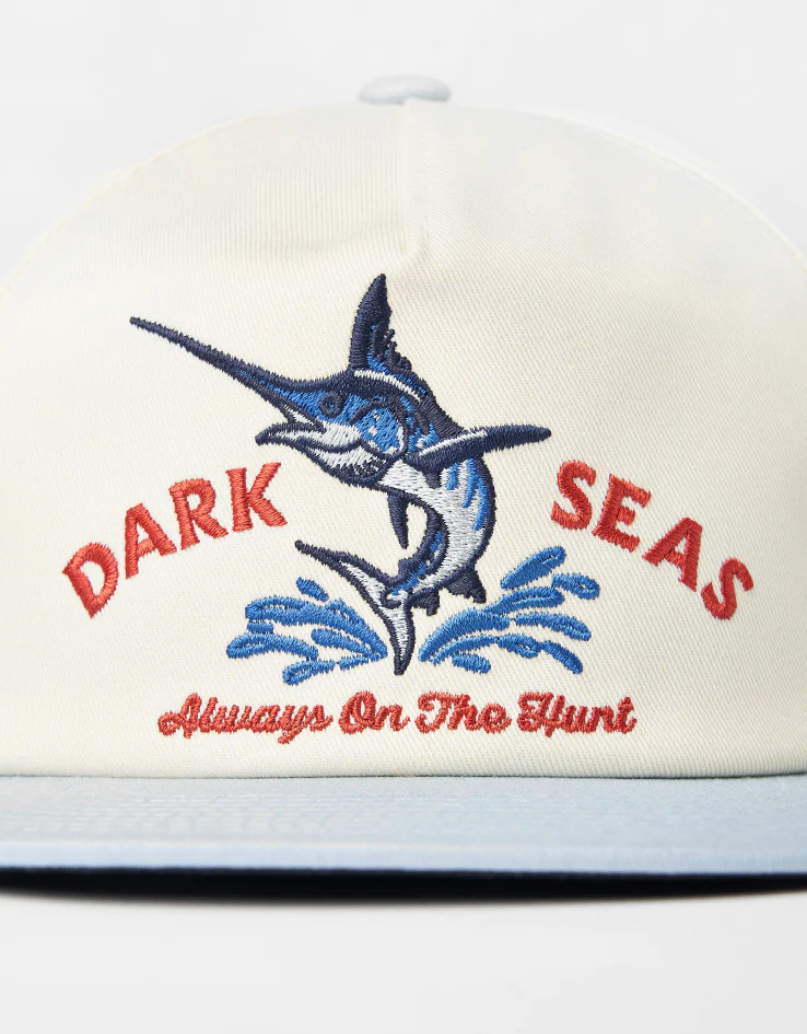 Dark Seas Vapor Snapback - White/Light Blue - Image 2