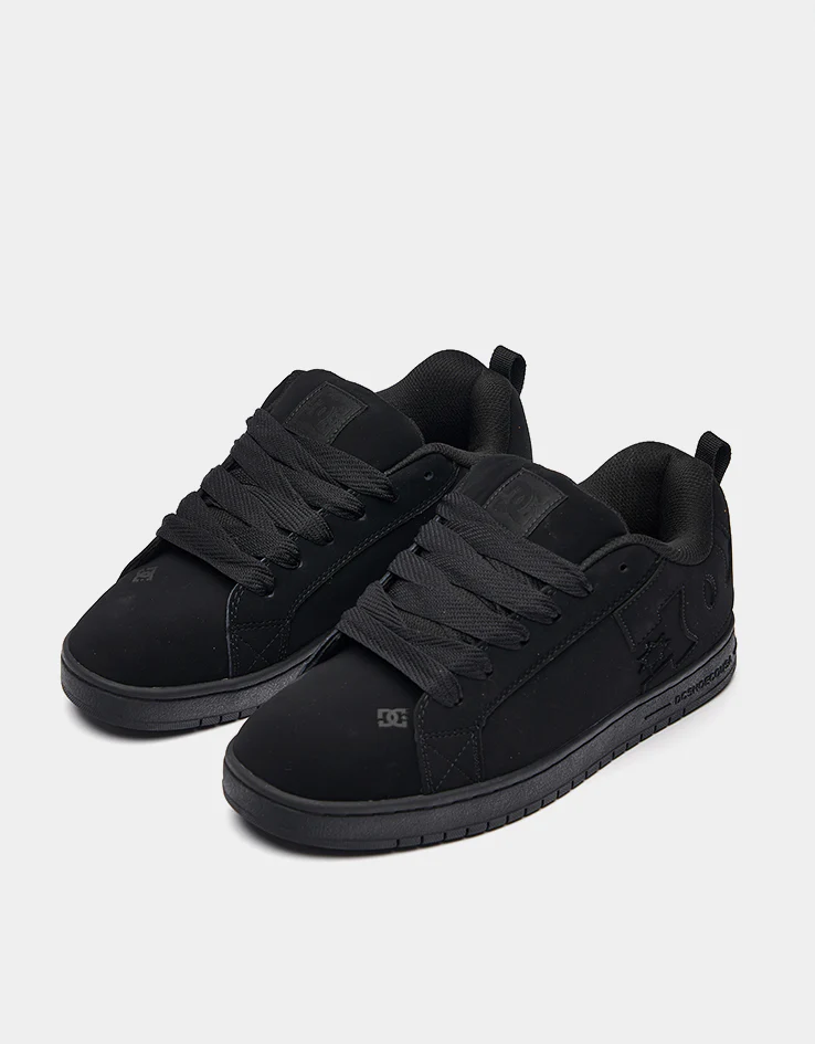 DC Court Graffik Skate Shoes - Black/Black/Black - Image 3