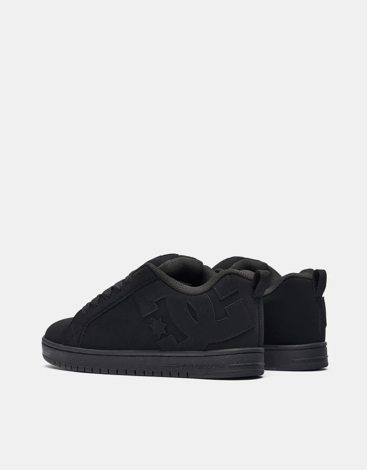 DC Court Graffik Skate Shoes - Black/Black/Black - Image 5
