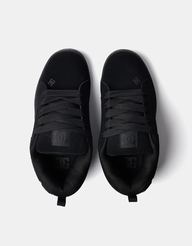 DC Court Graffik Skate Shoes - Black/Black/Black - Image 7