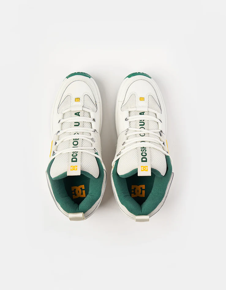 DC Lynx OG Skate Shoes - Off White/Yellow/Green - Image 2